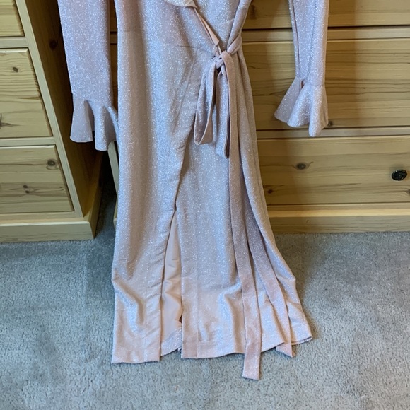 Free People One More Time Lurex Wrap Dress Size Extra Small - Picture 3 of 9